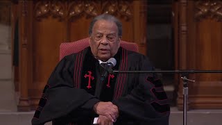 Pastor Andrew Young, former ambassador in Jimmy Carter's administration gives eulogy at his funeral