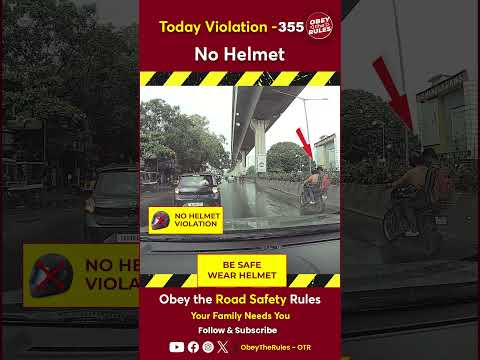 Today Violation 355 - Protect Your Ride with Helmet #otr #chennaitrafficpolice #obeytherules