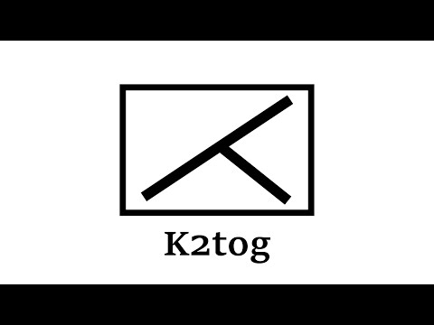 K2tog / 左上2目一度