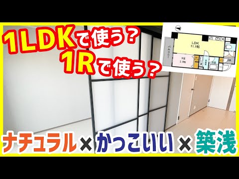 【上にも棚！】1LDK？1R？使い方はあなた次第！ナチュラルでちょっぴりかっこいい築浅部屋【1LDKを内見】