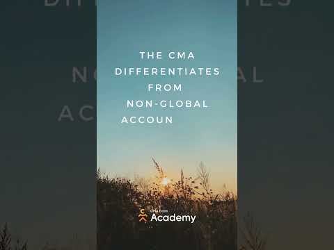 The CMA differentiates from non-global accountants.