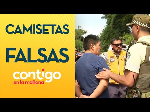 "LO COMPRÓ EN LA CALLE": Ambulante fue detenido por camisetas falsificadas - Contigo en la Mañana