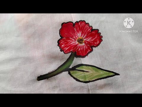 Hibiscus Flower | Simple Easy Kolam Flower | Acrylic Flower painting | #ytviral #yt #1million