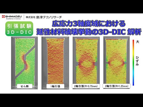 広応力3軸度域における延性材料破壊挙動のDIC 解析