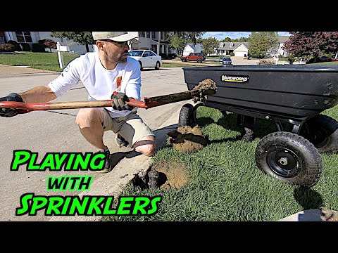 My LEAST Favorite Lawn Care Job // Replacing Broken Sprinkler Heads