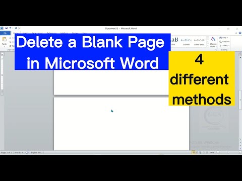 How To Delete A Blank Page In Microsoft Word | Delete any stubborn page in your document