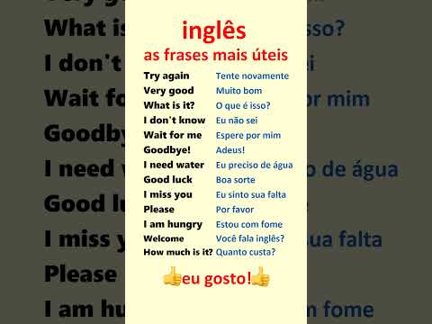 Inglês. Aprenda frases mais úteis em inglês para principiantes!