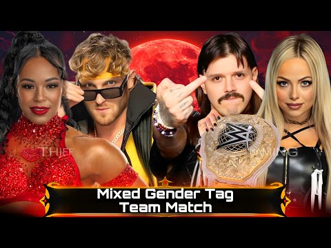 WWE 2K24 • Mixed Gender Tag Team Match - Bianca Belair Logan Paul VS Dominik Mysterio Liv Morgan|WWE