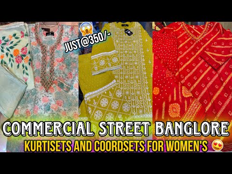 Wow🤩 Best Kurtisets and suits in COMMERCIAL STREET BANGLORE 🤯 starting@350/- || TheKaviVlogs