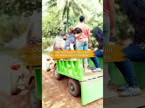 Have you ever tried the Mini tractor ride at Glampies? 🚜 #glampies #minitractor  #minitractorvideos