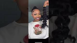 EASY CROCHET PONYTAIL ❤️ ( follow for more hair content )