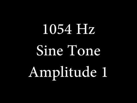 1054 Hz Sine Tone Amplitude 1