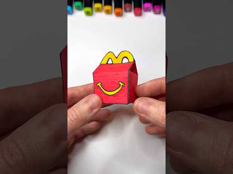 DIY Miniature McDonald’s Happy Meal | Paper Craft Ideas #shorts #papercraft