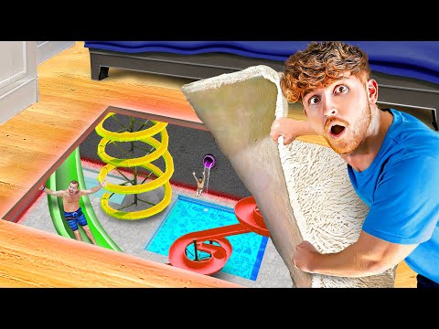 I Built a Secret WATERPARK Under My House.. (Roblox)