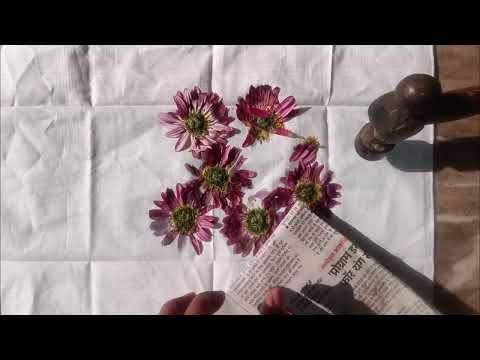 flower stamping on hanky