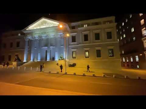 Congreso de los Diputados At Night, Madrid