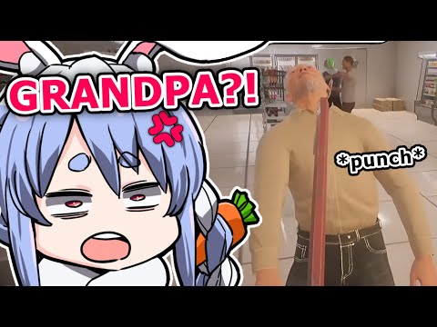 Crazy Grandpa's Surprise! Pekora's Part-Time Job Turns Hilarious!