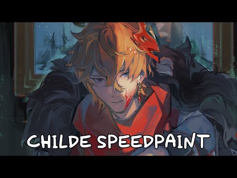 genshin impact - childe speedpaint