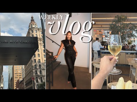 speaking on a panel, luxury nyc hotel, fun girls night out, sample sale haul | WEEKLY VLOG