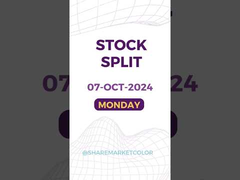 Current Stock Split: 07-OCT-2024 #split #stocksplit #stocksplitlatestnews #stockmarket #bse #nse