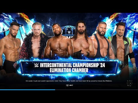 WWE 2K24 ELIMINATION CHAMBER MATCH FOR THE WWE INTERCONTINENTAL CHAMPIONSHIP TITLE BELT!