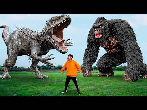 Kong VS Indominus Rex - Part #739 - Jurassic World Dinosaur Fan Movie |Giant Mouth Monster Animation