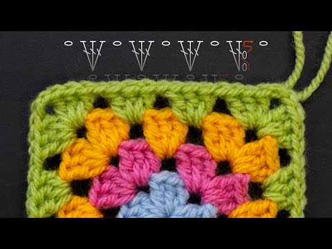 A guide to crocheting Seamless Granny Squares - Multi Color version