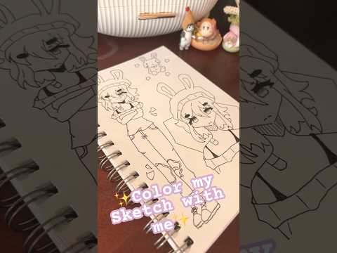 ✨Color my Sketch with me!!!✨☺️ #MJ_Vids#Sketch#Kawaii#Art #Coloring