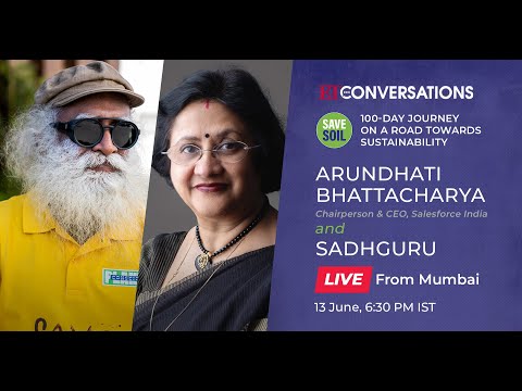 Arundhati Bhattacharya In Conversation w/ Sadhguru - LIVE | 13 Jun | 9:15 PM ET #SaveSoil