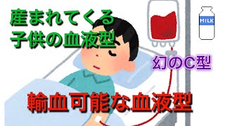 産まれてくる子供の血液型と輸血可能な血液型について