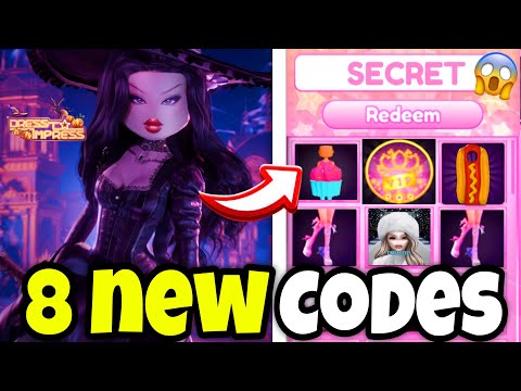 ALL 8 NEW *SECRET* CODES & *FREE* VIP IN DRESS TO IMPRESS - ROBLOX DTI CODES 😮