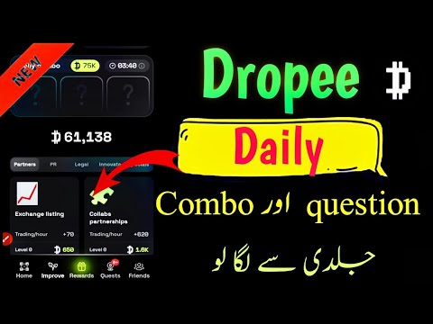 Dropee Daily Combo Today 19 & 20 November | Dropper Daily combo Today | Dropped Daily Combo Today