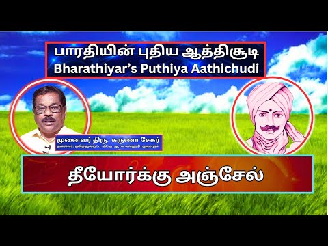 தீயோர்க்கு அஞ்சேல், பாரதியின் புதிய ஆத்திசூடி 45, Bharathiyin Puthiya Aathichudi , கருணா சேகர்