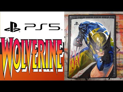 I'll Custom Paint a Sony PS5 with Wolverine with Acrylic