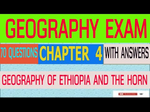 Geography of Ethiopia and the Horn Chapter 4 Exam.  Drainage System and Water Resource of Ethiopia