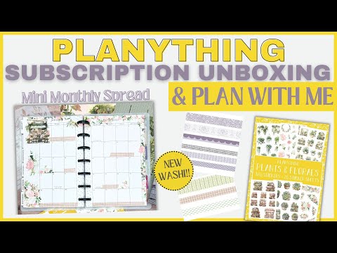 PLANYTHING DECEMBER SUBSCRIPTION UNBOXING & PLAN WITH ME | PLANTS & FLORALS | MINI MONTHLY PLANNER