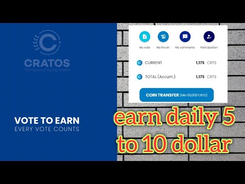 Vote and earn cratos coin