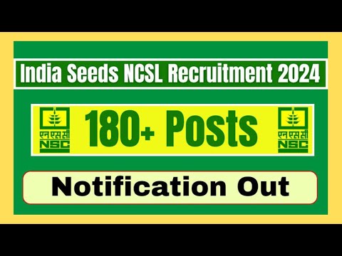 National Seed Corporation Recruitment 2024 | 188 Vacancies for DGM, AM, MT, and Trainee Posts