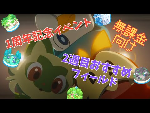 【ポケモンスリープ】 1周年記念イベント2週目おすすめフィールド選び 今回は人によって選ぶべきフィールドがぜんぜん違います