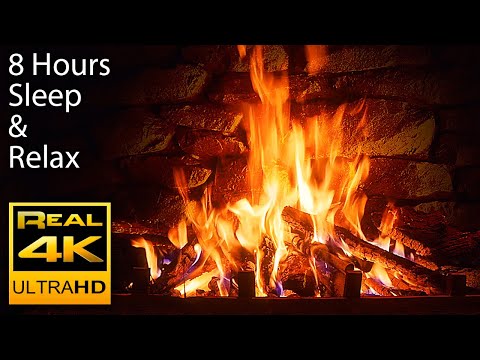 🔥 The Best 4K Relaxing Fireplace with Crackling Fire Sounds 8 HOURS No Music 4k UHD TV Screensaver