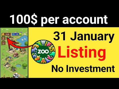 100$ per account from zoo airdrop | new airdrop zero investment zoo 100$ per account