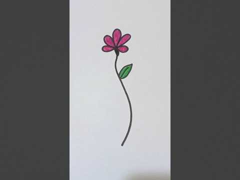 How to draw easy flower |Menggambar bunga #howto #drawing #howtodraw #art