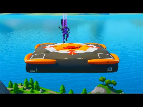 The FLYING Crash Pad GLITCH in Fortnite