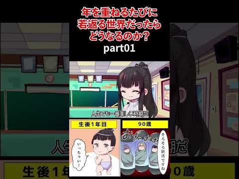 年を重ねるたびに若返る世界だったらどうなるのか？part01【アニメ】#shorts #アニメ