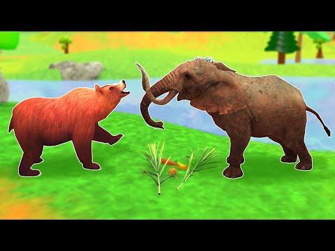 घमंडी हाथी और होशियार भालू नैतिक कहानी Hindi Kahaniya- Animated Stories - Panchatantra Moral stories