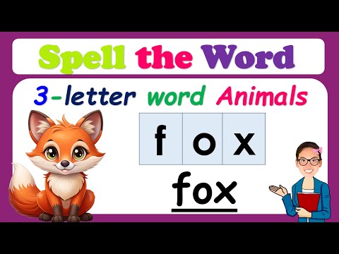 Learn How to SPELL 3-letter word Animals ll Teacher Ana Online Learning