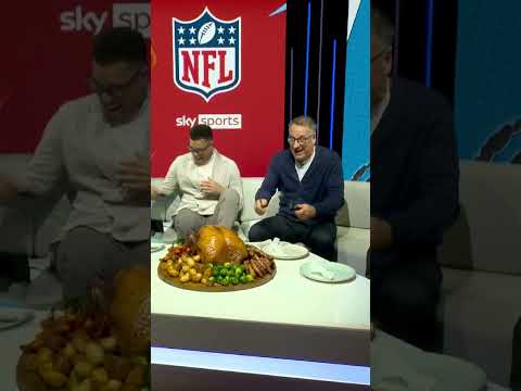 Carve us a slice would ya Paul? 👀🦃 #PaulMerson  @skysports  | NFL UK