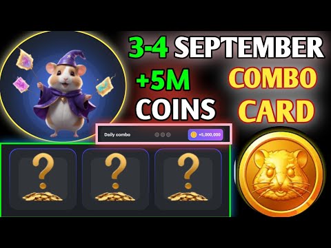 3-4 September hamster combo card | today hamster combo card | #4september #hamsterkombat