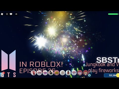 BTS in ROBLOX! Episode 26 | Jungkook and V play fireworks