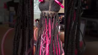 rate these pink braids from 1-10🔥 #braids #knotlessbraids #braider